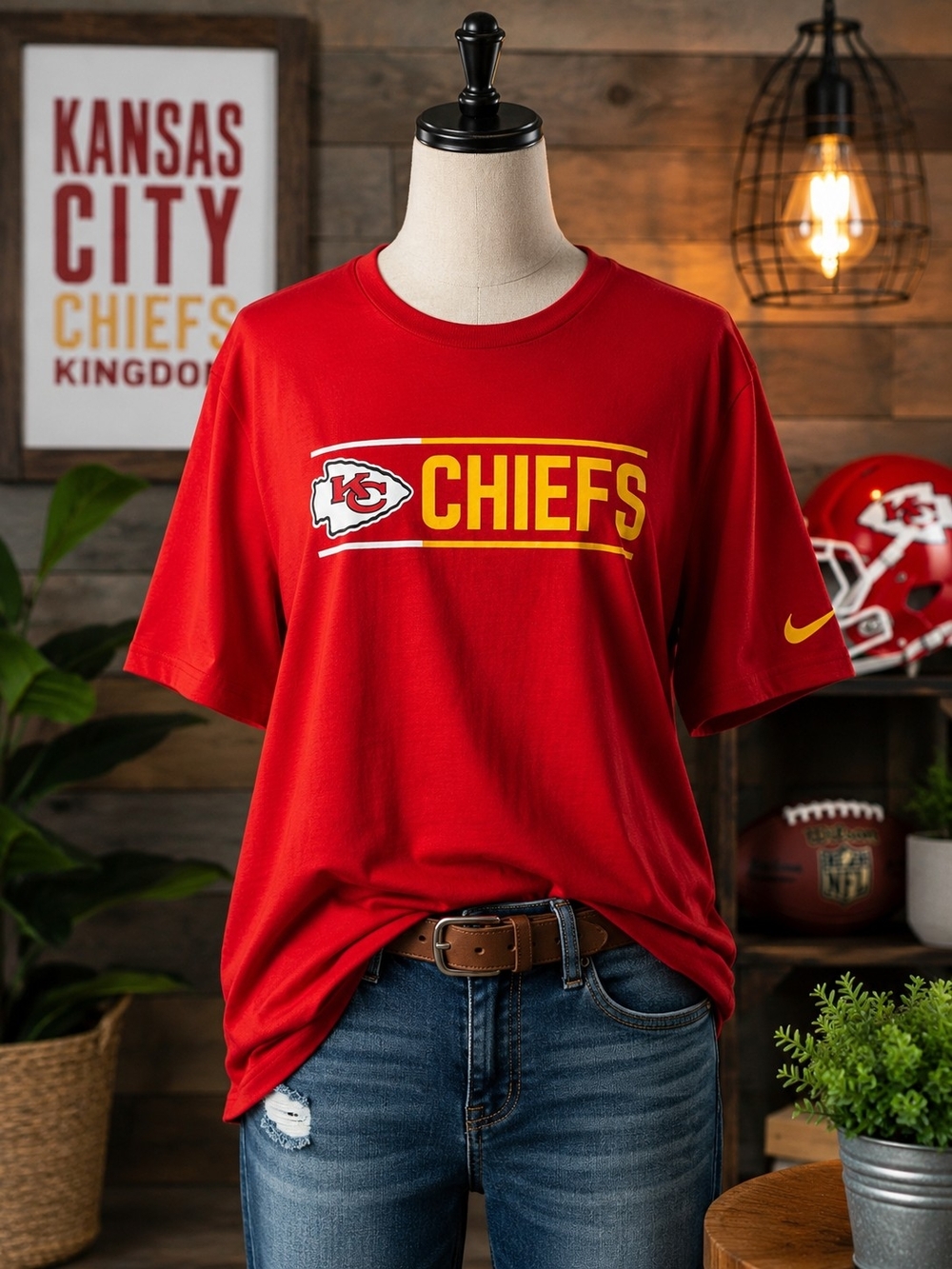 Nike Dri-FIT Kansas City Chiefs Tee Shirt Red Men’s 2XL